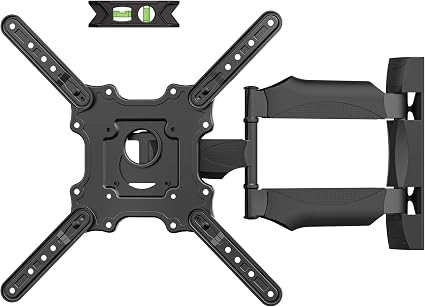 USX MOUNT Soporte de pared para TV de movimiento completo para la mayoría de televisores de 32 a 60 pulgadas hasta 35 kg y VESA 400x400 mm máximo, diseño de centro de esquina. Soporte de TV con brazo