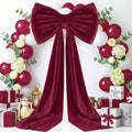 MODFUNS Gran Lazo Decorativo Borgoña para Fondo, Lazos Grandes de Terciopelo de 75x23 Pulgadas con Cinta Larga Lazos Extra Grandes 3D para Fiesta de Cumpleaños, Boda, Ceremonia, Baby Shower, Decoraciones de Pared