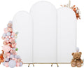 Fundas para arcos DREAHOTEXTIL, fundas ajustadas para soportes de arcos para decoración de bodas, fiestas de cumpleaños, ceremonias y banquetes (7.2 pies, 6.6 pies y 6 pies, blanco, solo funda)