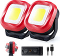 Linterna magnética de trabajo ORHOMELIFE, 42 LED, 1000 lúmenes, recargable, portátil, para inspección, reparación de automóviles, camping, emergencias e iluminación en obras (2 unidades).