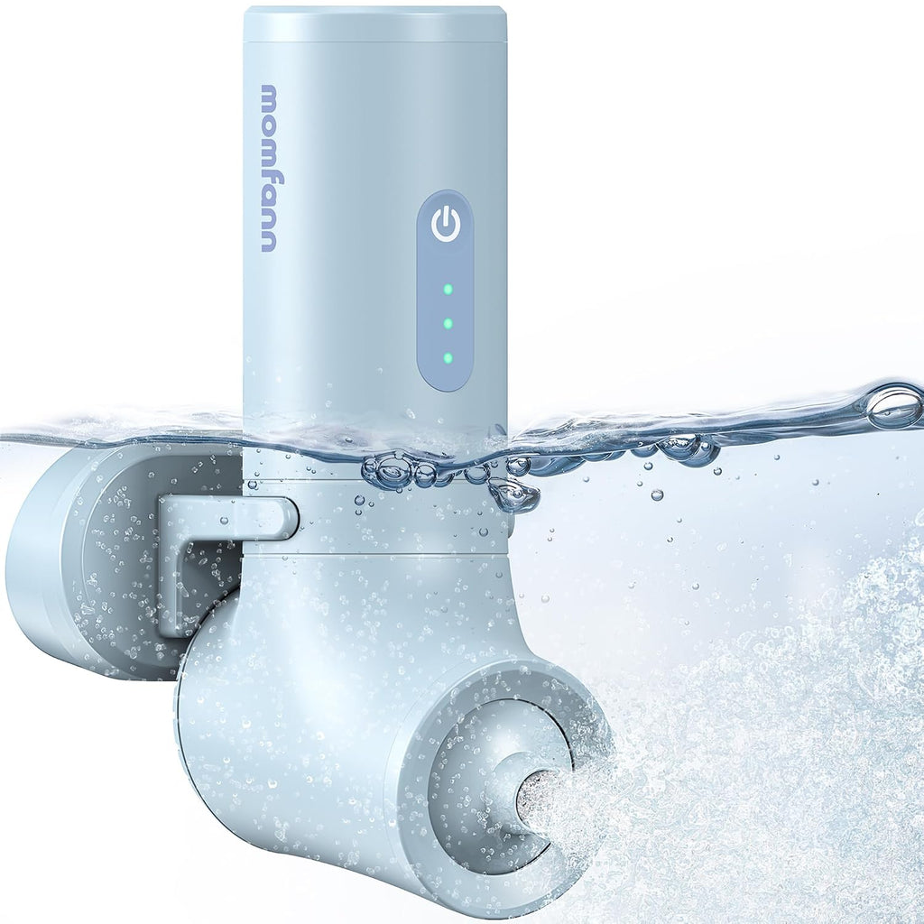 Spa de Bañera Portátil MOMFANN Bath Jet | Chorros y Burbujas | Inalámbrico 3 Velocidades | Spa en Casa Relajante | Color Azul | 1 Unidad