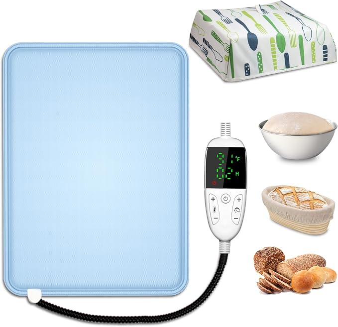 Manta de Calentamiento para Probador de Pan con Protector Térmico, Probador de Masa para Masa Ácida - para Hacer Pan, Horneado, Cálido
