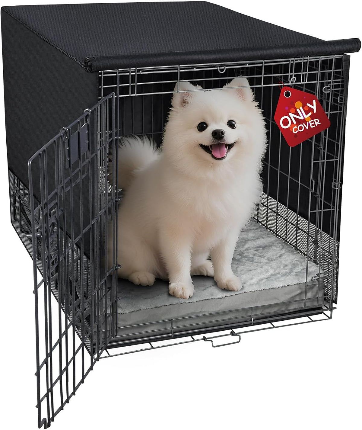 Cubierta para Jaula de Perro Explore Land 24" Transpirable – Malla 4 Lados, Ajuste Universal, Negro