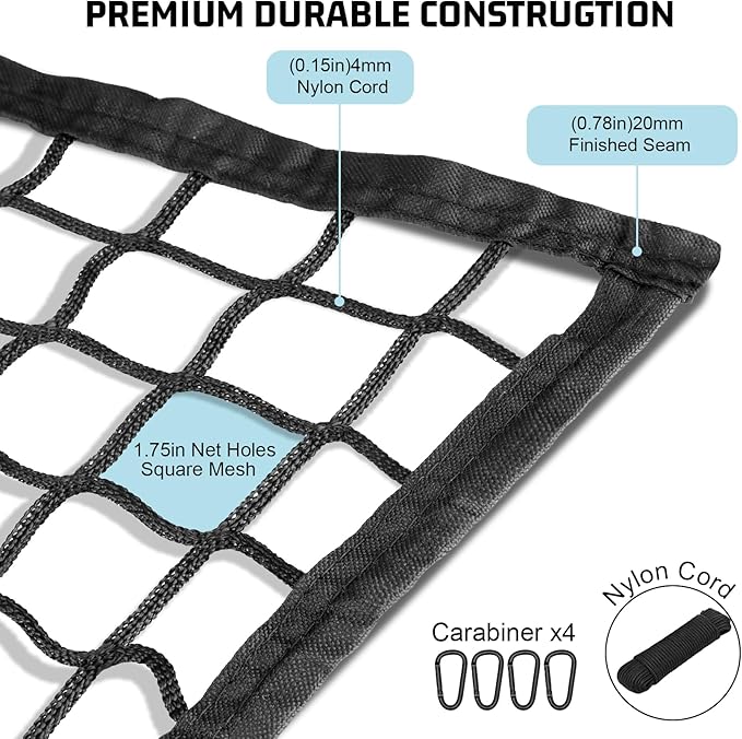 Red de Práctica Deportiva BaseGoal 10x30 Pies — Béisbol, Softball, Hockey, Fútbol y Más, Resistente y DIY