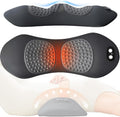 Almohada lumbar 3 en 1: masajeador de espalda eléctrico de triple fusión suave con vibración y calor para cama y silla. 