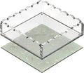 Bandeja acrílica festoneada de 8 x 8 con alfombrilla magnética, bandeja transparente para exhibición de fotos y organizador de joyas, almohadillas antideslizantes, regalo de decoración