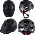 Casco de bicicleta para niños y niñas, con luz LED, visera desmontable, para niños, jóvenes, adolescentes, multideporte, para patinaje, ciclismo, patineta