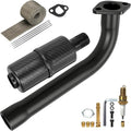 Kit Colector de Escape con Silenciador YOXUFA Performance 212 | Compatible Predator 212 224 196cc | Coleman CT200U BT200X KT196 Baja MB200 | Piezas Kart | 1 Unidad