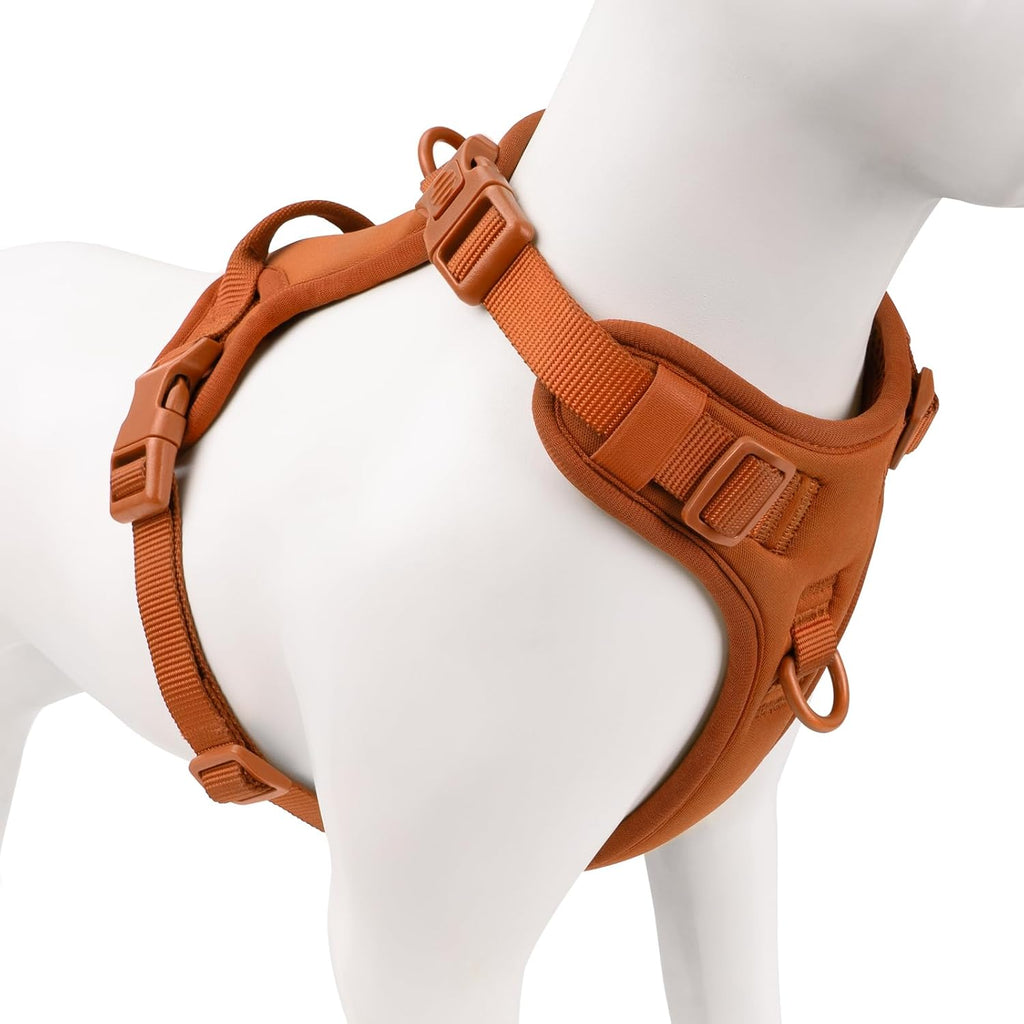 Sunraymascota No Pull Dog Harness, Puppy Vest with Front Clip for Small Medium Large Sized Dog(Carmel Brown,M)