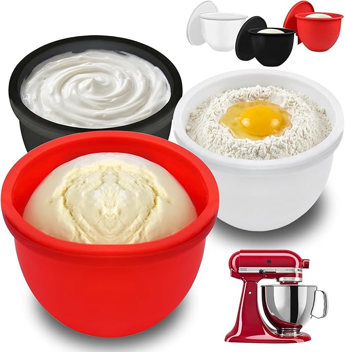 Forros de Silicona para Bowl KitchenAid Tilt-Head 5 Qt – Pack de 3, Accesorios de Repuesto para Repostería y Cocina