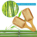 12 Cepillos para cabello de bambú con púas de madera.