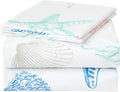 JSD Beach Theme Kids Sheet Set Twin, 3 Piece Starfish Jellyfish Coastal Summer Microfiber Bed Sheets Deep Pocket