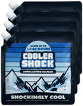 4 Mid-Size Cooler Freeze Packs 10x10 inch Screw Cap. The Coldest Pack at 18 Degrees F. No Ice Needed, Reusable. You Add Water & Save. C.S. Brand Packs Have 4,000 Reviews Avg. 4.6 Stars - Safe USA Made