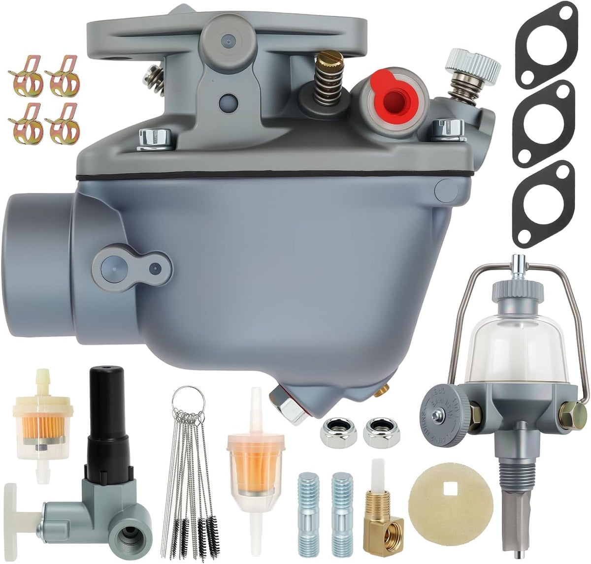 USADO-Kit de Carburador 181643M91 | Massey Ferguson TO35 40 50 135 202 204 | TSX Series | Reemplaza 181644M91 con Valvula de Corte