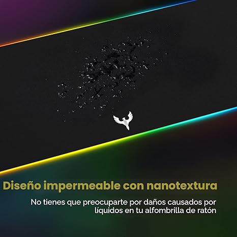 Alfombrilla de mouse RGB extra grande para juegos, 14 modos de luz, alfombrilla de mouse LED suave extendida, base de goma antideslizante, alfombrilla para teclado de computadora
