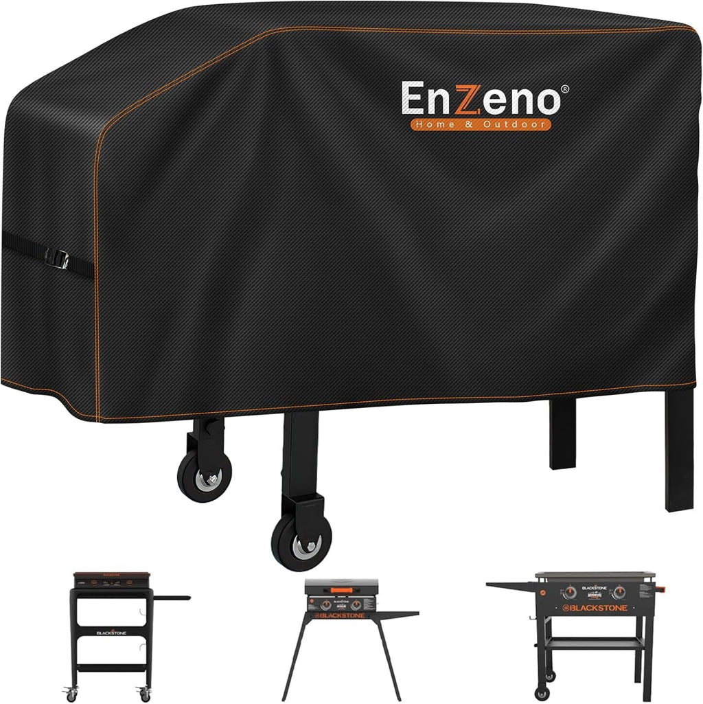 Enzeno Cubierta para Plancha Blackstone 22' y 28' Single Shelf | Griddle Cover Impermeable y a Prueba de Viento 44x22x25' Negro