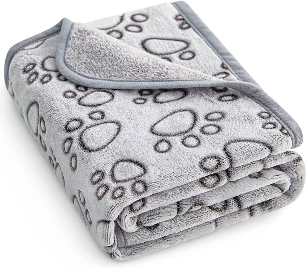 Stuffed Manta Suave Premium para Perro Lavable | 40x32 Pulgadas | Manta para Gatos y Cachorros de Interior (Gris)