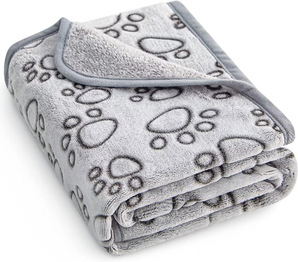 Stuffed Manta Suave Premium para Perro Lavable | 40x32 Pulgadas | Manta para Gatos y Cachorros de Interior (Gris)