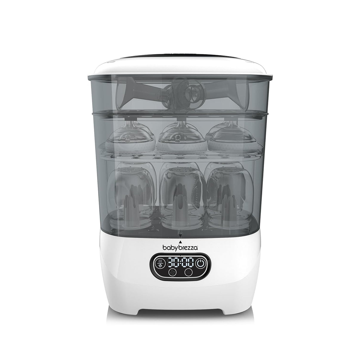 Esterilizador y Secador de Biberones Baby Brezza Advanced | 33% Más Rápido | Mayor Capacidad | Sanitizador a Vapor Universal | Para Biberones y Partes de Extractor | Filtro HEPA