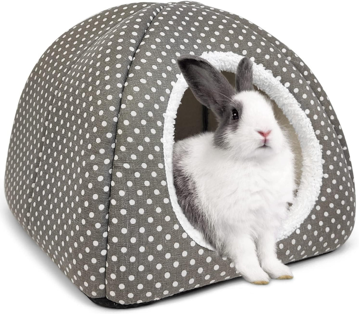 USADO-Escondite Tierecare para Conejos Grande | Cama Lavable de Forro Polar, Casa y Refugio para Conejos, Cobayas y Animales Pequeños de Interior