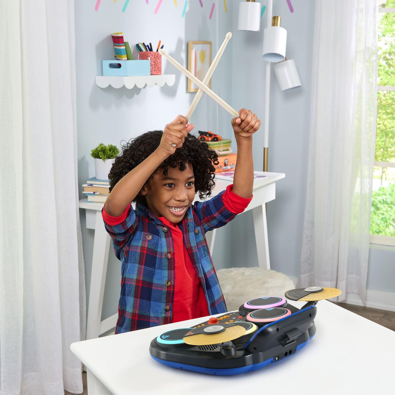 Batería Electrónica para Niños VTech Kidi Star Drum Pad – Color Negro