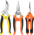 Tijeras de Poda para Jardín en Acero Inoxidable – Pack de 3 | EWPJDK