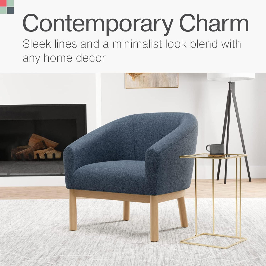 Silla Mid-Century Curva – Colección 2023 – Lujo y Comodidad con Patas de Madera Maciza y Tela Transpirable