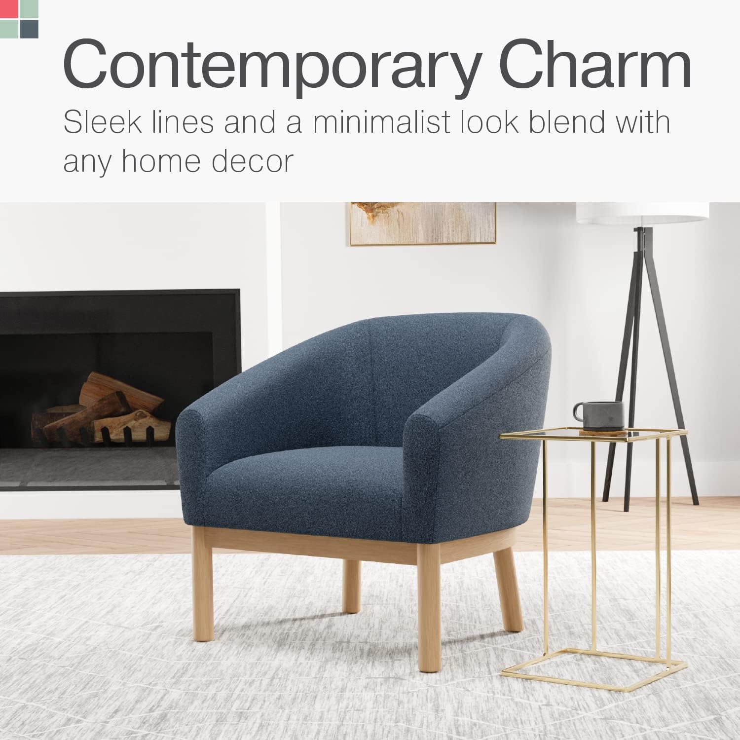 Silla Mid-Century Curva – Colección 2023 – Lujo y Comodidad con Patas de Madera Maciza y Tela Transpirable