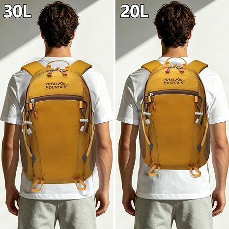 Mochila pequeña de senderismo con cubierta contra la lluvia, mochilas de viaje de 20L para mujeres y hombres, mochilas de día para acampada ligeras, mochila de senderismo duradera apta para acampada