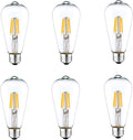 Pack 6 Bombillas LED Filamento ST48 6W | Base E12 | Blanco Cálido 2700K | Regulables | Equivalente 60W