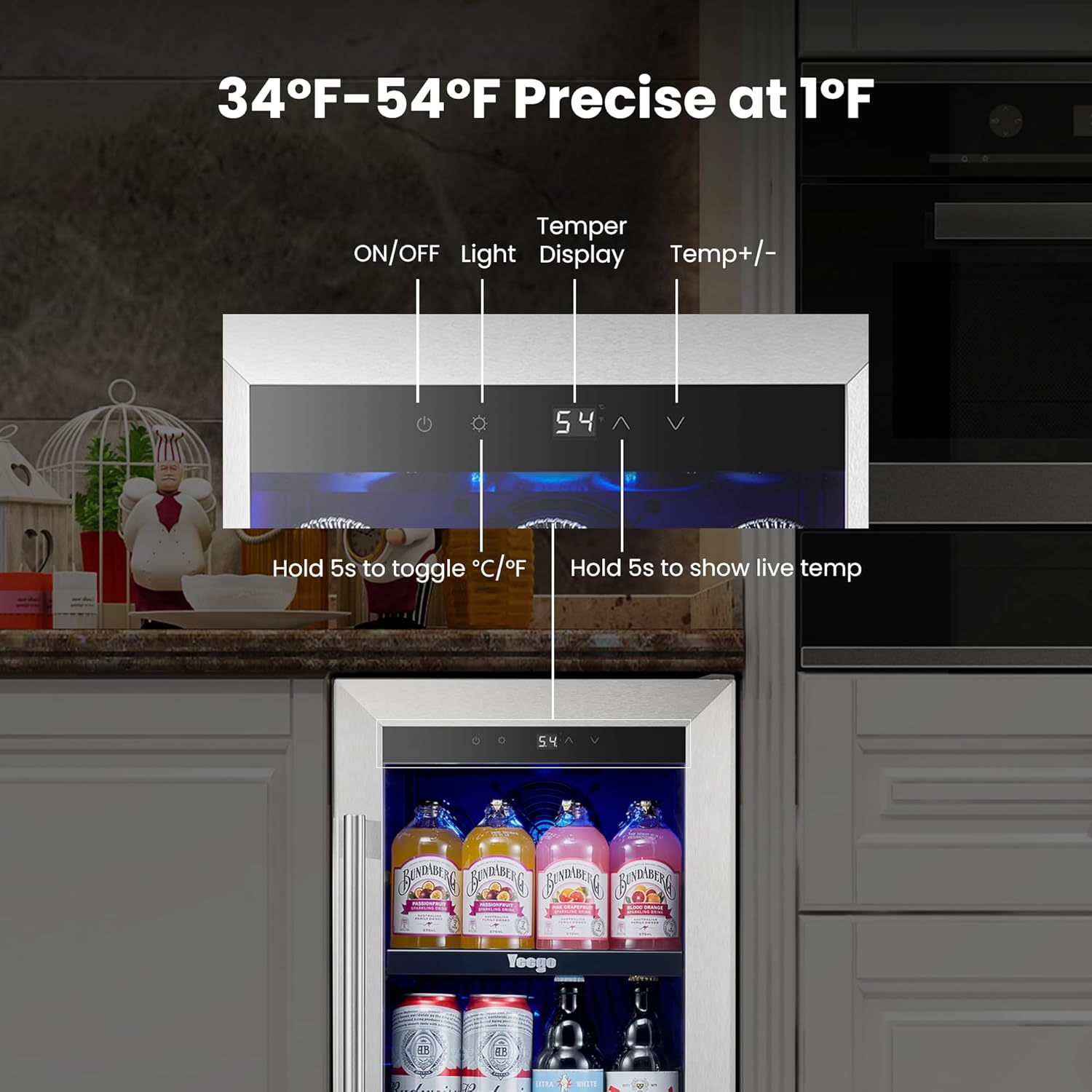 Refrigerador de bebidas Yeego de 15 pulgadas