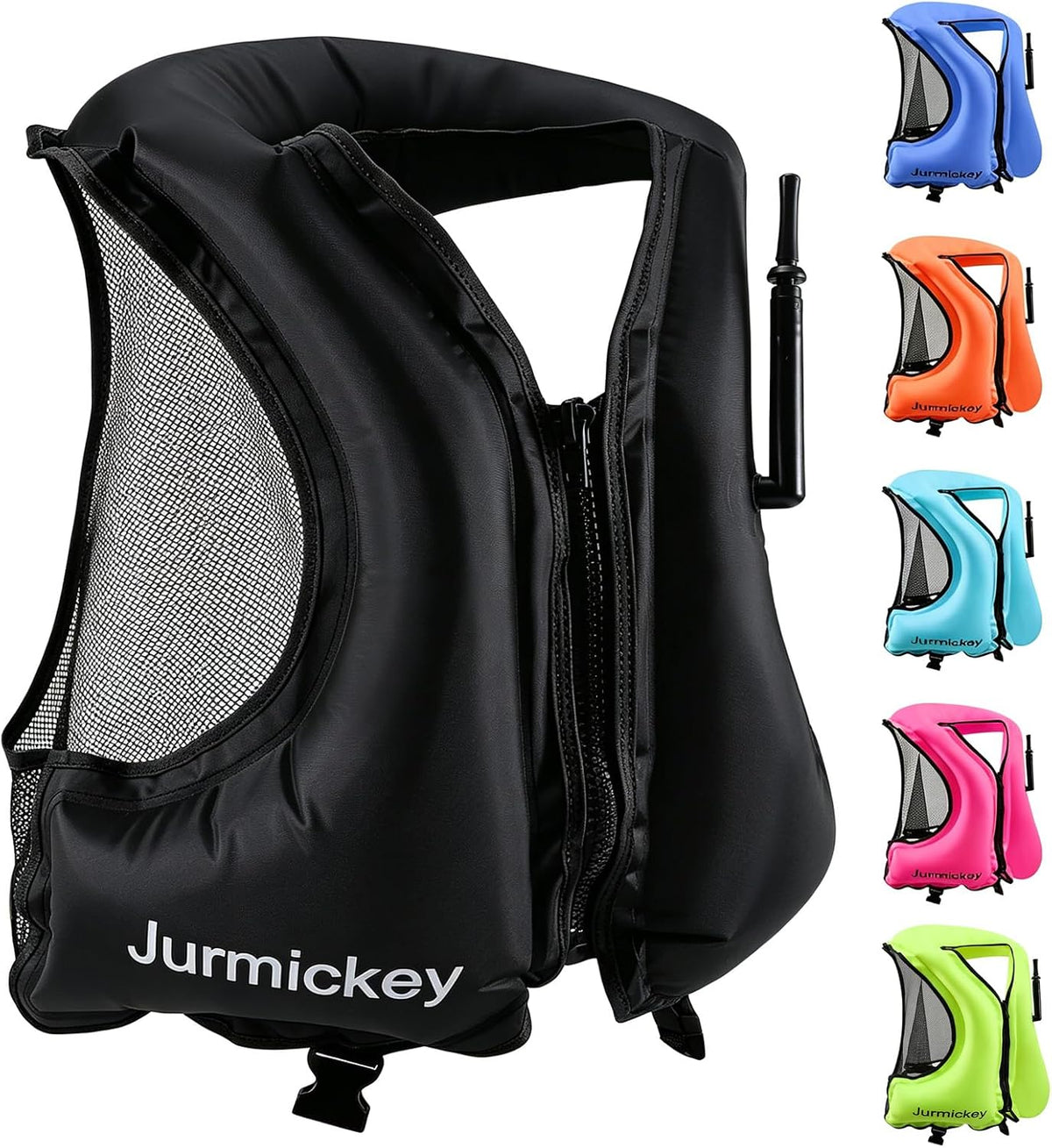 Chaleco de snorkel para adultos, chaleco de snorkel inflable para hombres y mujeres, chaqueta de natación portátil y chaleco de flotabilidad para snorkel, natación, kayak y navegación.