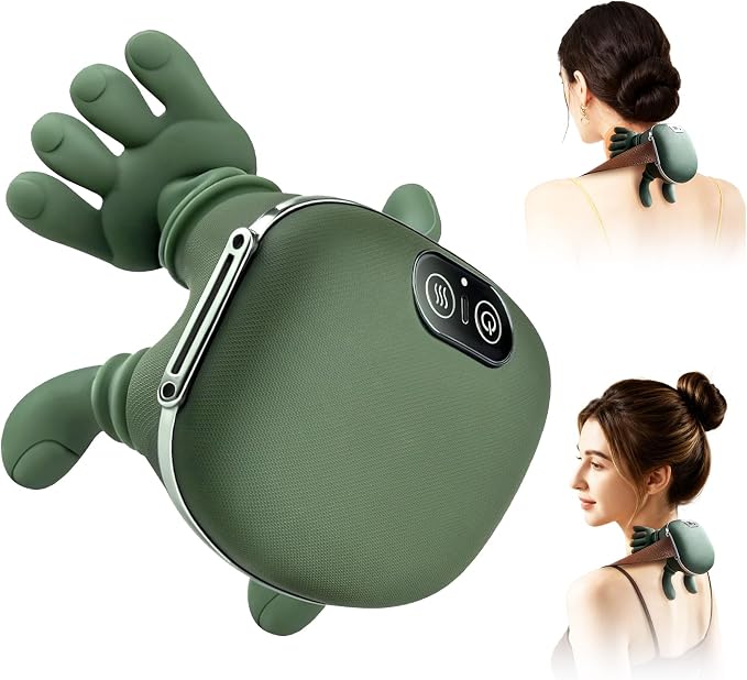 Masajeador de Cuello y Hombros Shiatsu 4D con Calor | Amasado Profundo Eléctrico, Inalámbrico y Portátil – Para Cuello, Espalda, Pie y Cuerpo