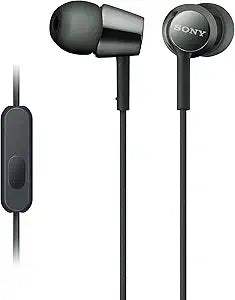 Audíonos In-Ear Sony MDR-EX155AP – Con Micrófono Integrado para Llamadas, Diseño Intraaural, Color Negro