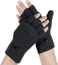 Guantes Convertibles Achiou para Hombre y Mujer — Térmicos, Pantalla Táctil, Tapa Abatible para Texto y Manejo
