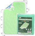 Protectores de cama lavables MILDPLUS con 10 asas resistentes, 40 x 72 pulgadas, protectores reutilizables extragrandes, 4 capas, impermeables, lavables para incontinencia (verde, 1 unidad).