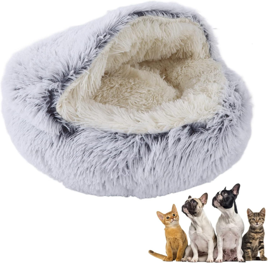 Nido para gatos, cama redonda y cálida para gatos, fácil de limpiar