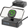 Estación de carga USB de 200 W 11 en 1 con protección contra sobretensiones