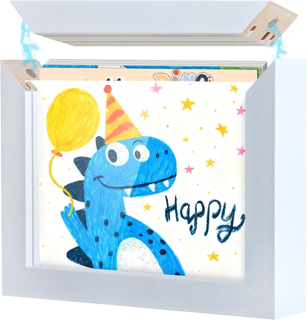 KAKAHOUS Kids Art Frame - Magnetic Door Frame Stores 150+ Pieces | 4x6 Inch Kids Artwork Display for Wall | Organize and Celebrate Children‘s Drawings & Crafts