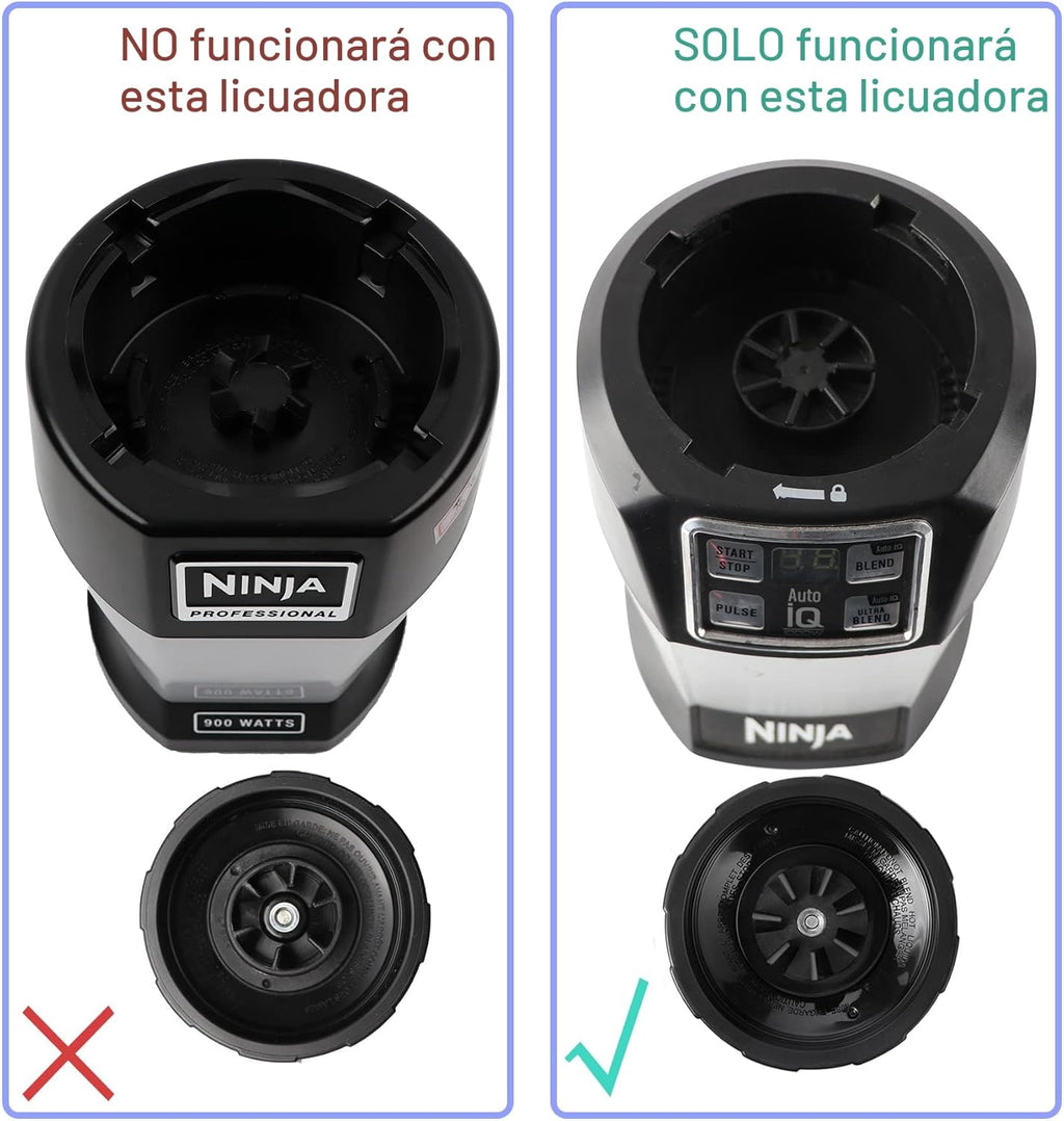 1 paquete de conjunto de cuchillas extractoras de 7 aletas para licuadora Ninja, cuchilla para licuadora Ninja, piezas de repuesto compatibles con licuadoras Ninja Auto iQ BL480 BL482 BL642 BL682