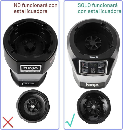 1 paquete de conjunto de cuchillas extractoras de 7 aletas para licuadora Ninja, cuchilla para licuadora Ninja, piezas de repuesto compatibles con licuadoras Ninja Auto iQ BL480 BL482 BL642 BL682