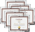 Juego de 6 marcos para certificados Schliersee de 8.5 x 11 pulgadas, marcos de fotos de vidrio de 8.5 x 11 pulgadas para certificados, documentos, diplomas, títulos y premios.