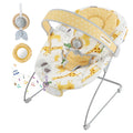 Silla Mecedora Portatil para Bebe con 8 Melodias | 3 Niveles de Vibracion y Volumen Ajustable | Plegable con Arnes de Seguridad para 0-6 Meses, BR2405