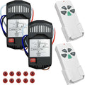 Paquete de 2 kits universales de control remoto para ventilador de techo con atenuador de luz