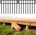 Pack 21 Paneles Valla Barrera para Animales HIHADUUM – 9m x 33cm, Metal Inoxidable Sin Excavación para Jardín, Perros y Conejos