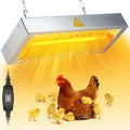 Calefactor para Gallinero 600W — Lámpara de Calor para Gallinas y Mascotas, 2 Niveles de Calefacción