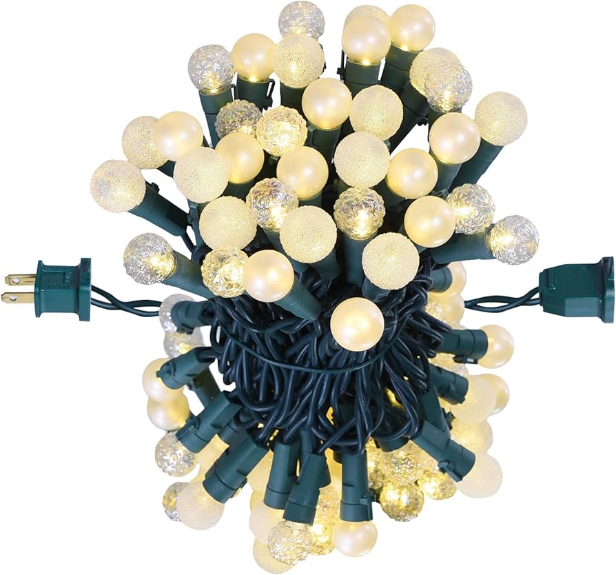 Luces de Hada Tipo Globo Lycklig – 70 LED, 19 Pies, Blanco Cálido