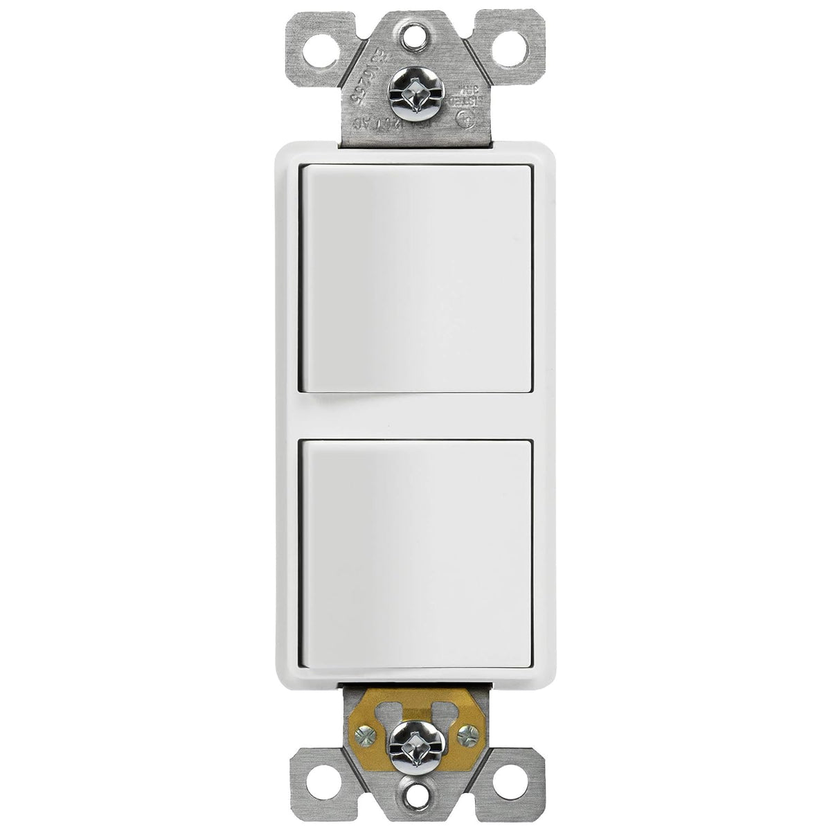 Interruptor Doble Balancín ENERLITES – 15A 120-277V Uso Residencial y Comercial | Blanco