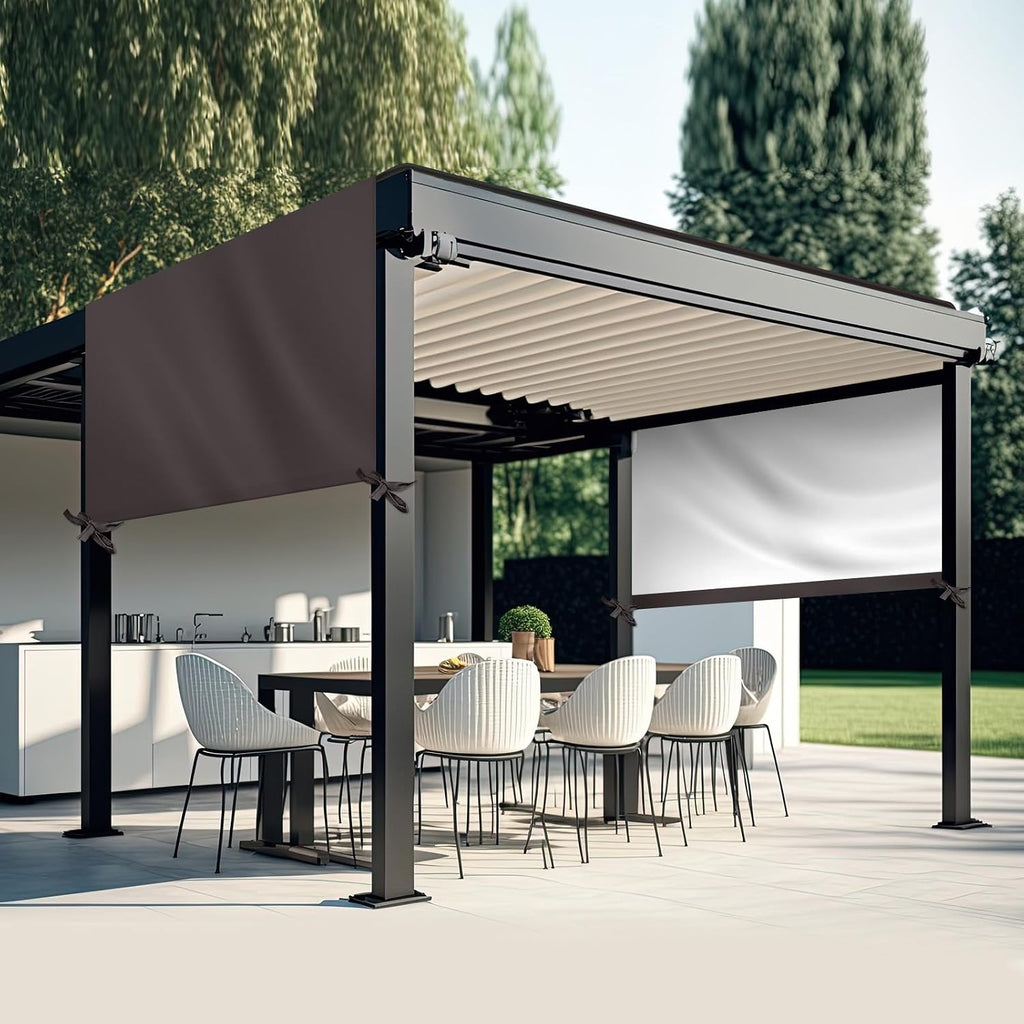 Toldo de repuesto universal Wowangce para pérgola, cubierta de sombra exterior impermeable para patio, porche o jardín (3,6 x 3 m, color café).