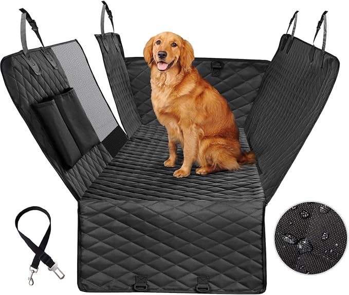 Funda Impermeable para Asiento Trasero de Auto Vailge — Hamaca para Perros con Ventana de Malla y Antideslizante